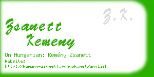 zsanett kemeny business card